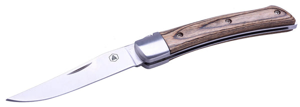 Coltello Pieghevole con Manico in Legno Scuro prezzo