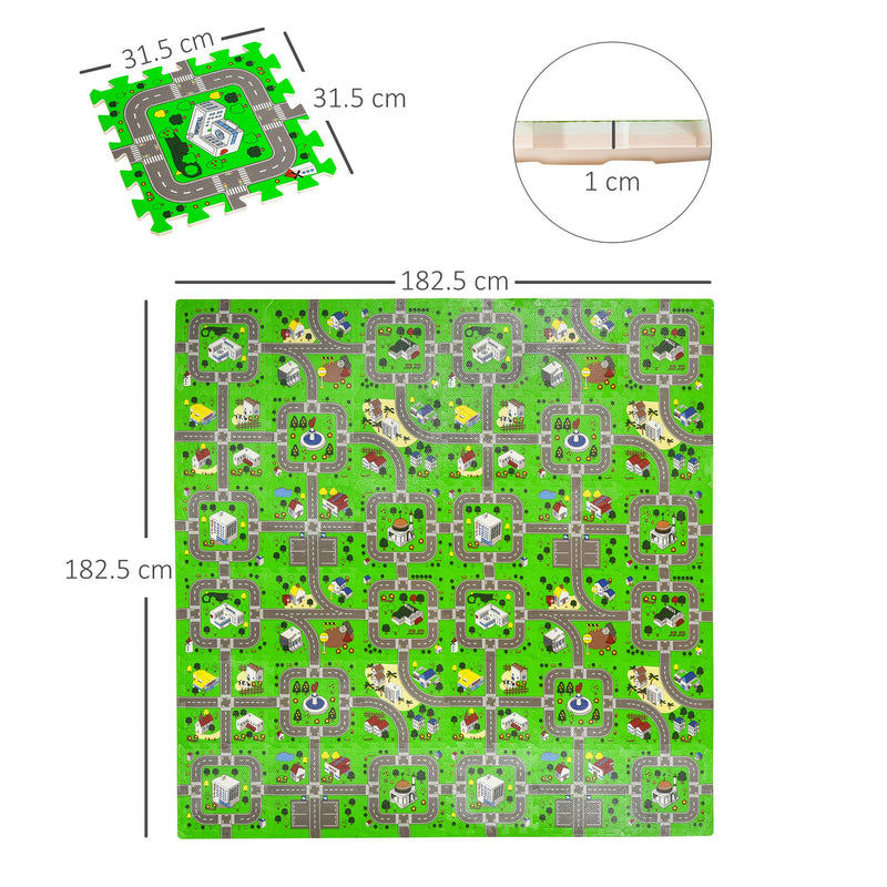 Tappeto Puzzle per Bambini 182,5x182,5 cm in EVA Multicolore-3