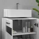 Mobile Sotto Lavabo Bagno 2 Ante 60x36,5x56 cm in MDF Bianco-8