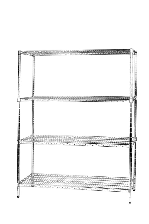 sconto Scaffale 4 Ripiani 121x60x160 cm in Metallo Cromato Tosini