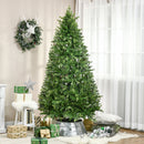 Albero di Natale Artificiale H228 cm 2056 Rami Decorato con Base in Metallo Verde-2