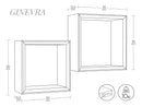 Set 2 Mensole Cubo da Parete Quadrato in Fibra di Legno Ginevra Noce Segato-4