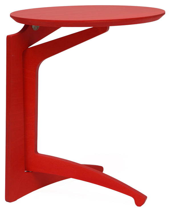 Tavolino Pieghevole da Salotto Ø43x51 cm in Legno Rosso prezzo