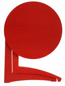 Tavolino Pieghevole da Salotto Ø43x51 cm in Legno Rosso-2