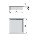 Passacavi da Tavolo Quadrato 85 x 85 mm da Incasso Plastica Bianco 5 Pezzi Emuca-2