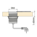 Multipresa da Incasso 1 Presa 1 USB da Scrivania in Acciaio e Plastica Emuca-6