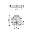 Passacavi Circolare 60 mm a Incasso Zama Cromo 8 Pezzi Emuca-2