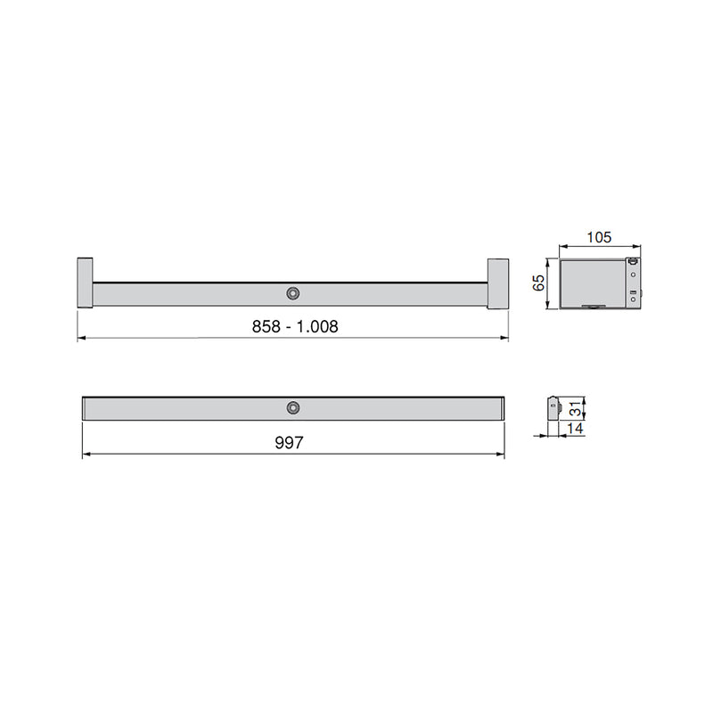 Barra Appendiabili per Armadio a Batteria 85,8-100,8 cm con LED Bianco  Naturale e Sensore di Movimento Emuca – acquista su Giordano Shop