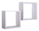 Set 2 Mensole Cubo da Parete Quadrato in Fibra di Legno Q-Bis Rovere Imperiale-1