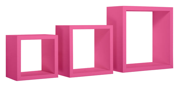 3 Mensole Parete Moderne Design Cubo Ovale Mensola Scaffale Legno Fuxi