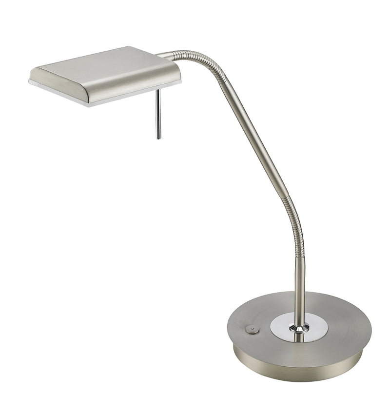 Lampada tavolo da Interno a LED in Metallo Nickel Opaco-1