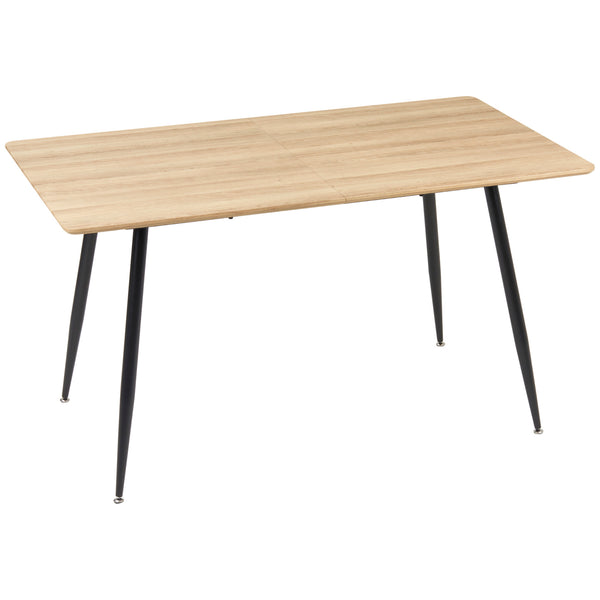 Tavolo da Pranzo per 4 Persone 140x80x76 cm in MDF e Acciaio Legno e Nero online