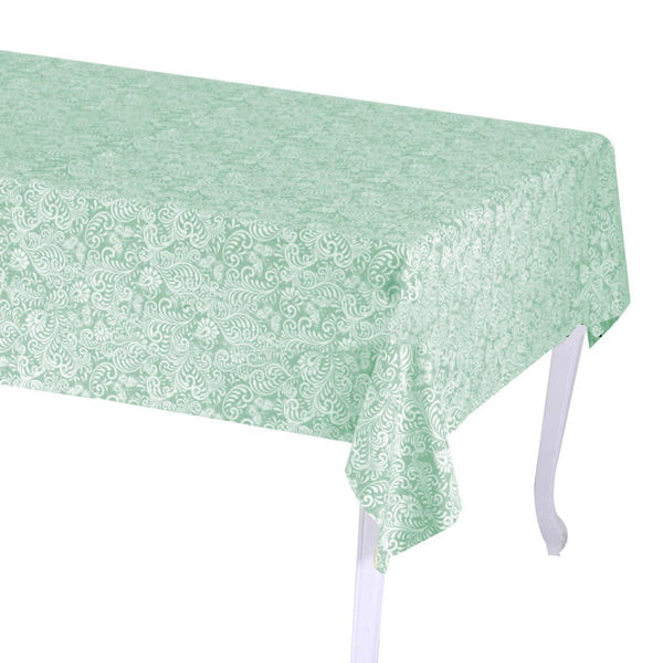 Tovaglia Rettangolare 140x240 cm in Cotone 180 GSM Flora Jaquard Verde Salvia acquista