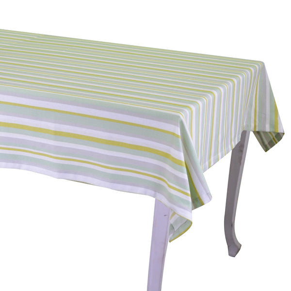 Tovaglia Rettangolare 140x180 cm in Cotone 180 GSM Stripe Verde acquista