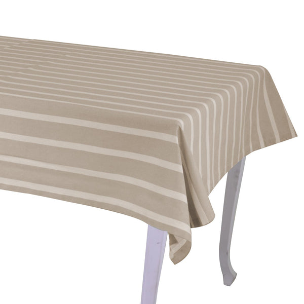 prezzo Tovaglia Rettangolare 140x240 cm in Cotone 180 GSM Pop Righe Beige