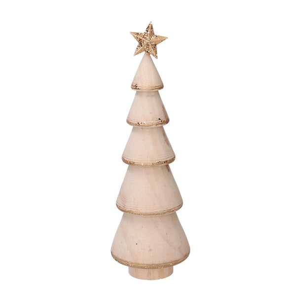 Albero legno bianco e oro cm Ø8xh30 sconto