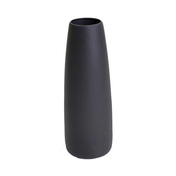 Vaso ceramica bombato nero opaco cm Ø16xh44,5 sconto