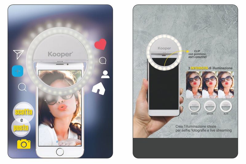 Lampada a LED Portatile per Selfie Tik Tok  Kooper Ring Light –  acquista su Giordano Shop