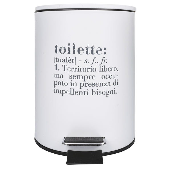 prezzo Pattumiera "Toilette" 3 Litri Ø17x23,5 cm in Plastica VdE Tivoli 1996 Bianco