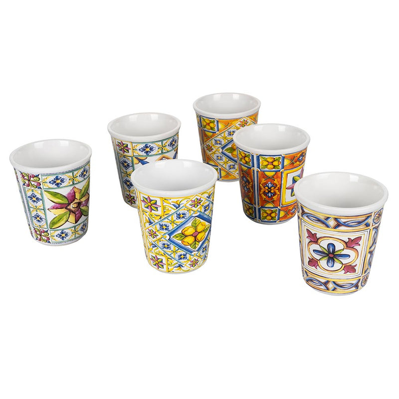 Set 4 Sottobicchieri 10x10x0,5 cm in Ceramica VdE Tivoli 1996 Naxos –  acquista su Giordano Shop