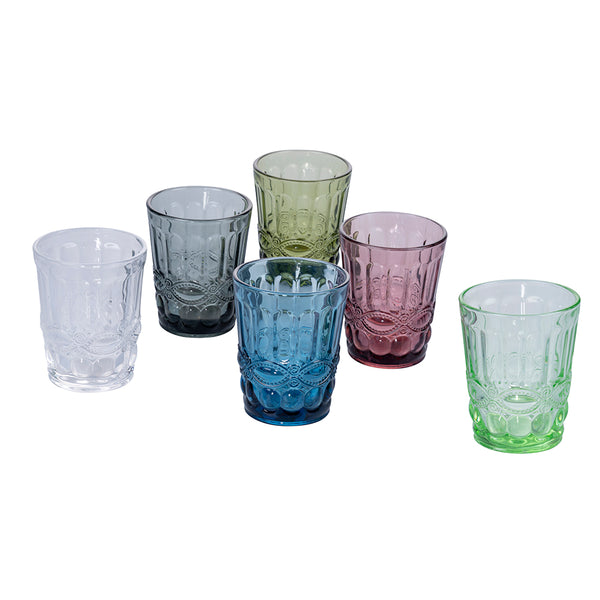 Set 6 Bicchieri Acqua Nobilis in Vetro VdE Tivoli 1996 6 Colori Differenti online