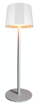 Lampada da Tavolo Dimmerabile Ø11,5x38 cm Accensione Touch USB in Ferro e Allluminio Bianco-1