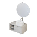 Mobile Bagno Sospeso 80 cm Lavabo e Specchio Bonussi Orione Grigio Effetto Cemento-1