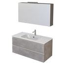 Mobile Bagno Sospeso 100 cm Lavabo e Specchio Bonussi Fenice Grigio -1