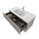 Mobile Bagno Sospeso 100 cm Lavabo e Specchio Bonussi Fenice Grigio -3