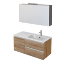 Mobile Bagno Sospeso 100 cm Lavabo e Specchio Bonussi Fenice Rovere Farnia-1