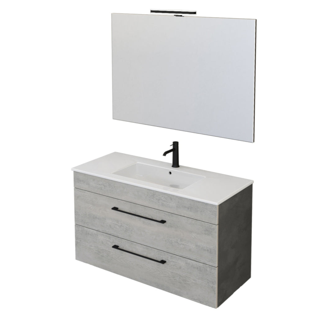 Mobile Bagno Sospeso 100 cm Lavabo e Specchio Bonussi Tucano Cemento  Effetto Legno – acquista su Giordano Shop