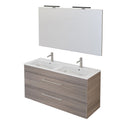 Mobile Bagno Sospeso 118 cm Doppio Lavabo e Specchio Bonussi Tucano Olmo-1