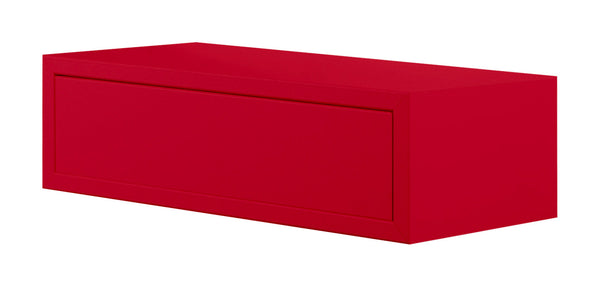 prezzo Mensola da Parete 1 Cassetto 45x13,4x20 cm in Fibra di Legno Lego Rosso