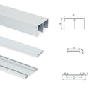 Sistema a Scorrimento Inferiore per Armadio 2 Ante 18 mm con Chiusura Soft Emuca-4