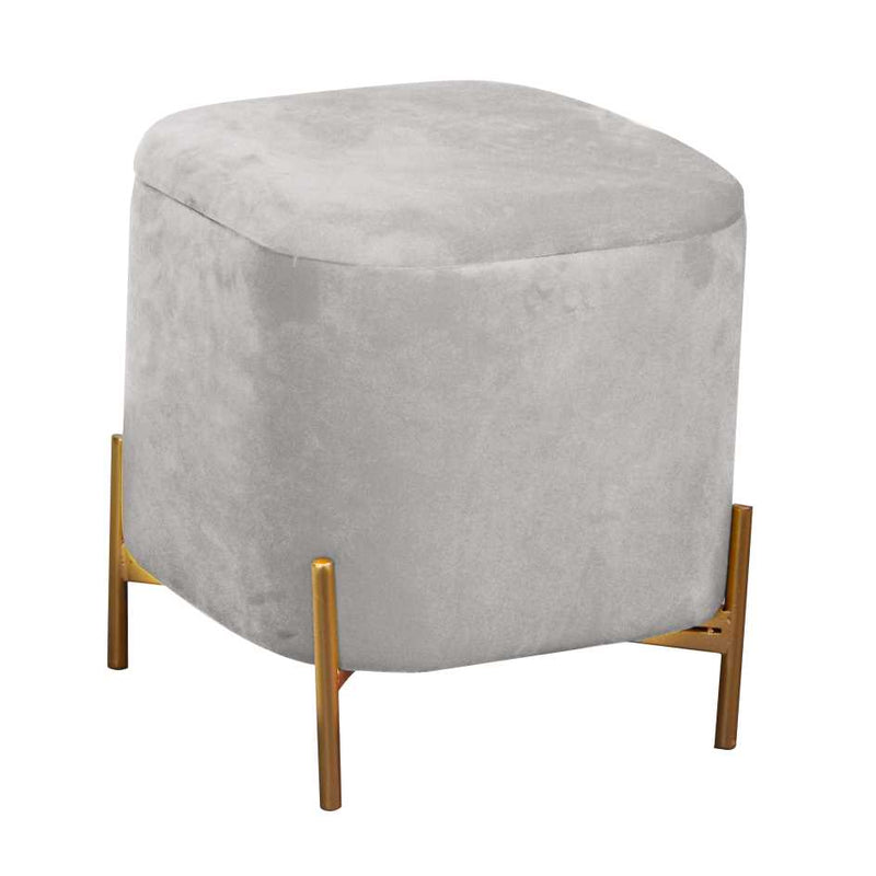 Pouf Contenitore 38x38xh45 cm in Tessuto Velluto Grigio – acquista su  Giordano Shop