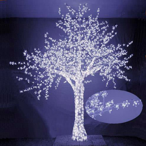 sconto Albero di Natale Luminoso con 2832 Led Bianco Freddo 300xH300cm Ciliegio