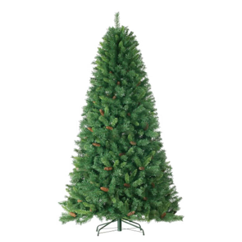 Albero di Natale Artificiale Con Pigne Base In Metallo Adami Monte Sillara Verde Varie Misure-1