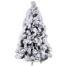Albero di Natale Artificiale H150cm Adami Monte Bianco Verde Innevato-1