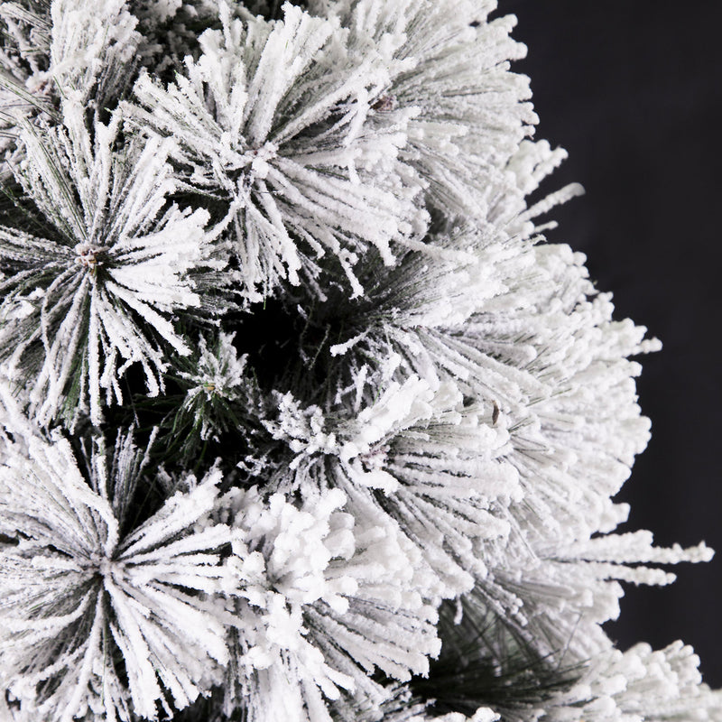 Albero di Natale Artificiale H150cm Adami Monte Bianco Verde Innevato-2