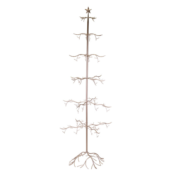 acquista Albero Espositore di Natale in Metallo rame cm 73x73xh200