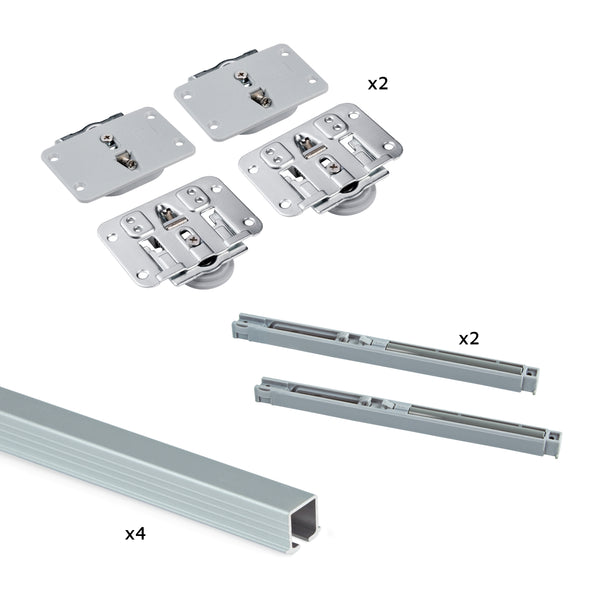 Sistema Flow in Formato Kit per Armadio H2 Ante Scorrevoli in Legno Emuca online