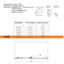 Porta Parete Doccia 140 cm 1 Anta Scorrevole in Cristallo Trasparente 6mm H195 Bonussi Eliane-8