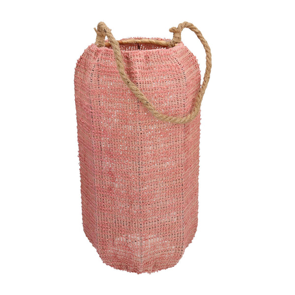prezzo Lanterna in Tessuto rosa tondo cm Ø22xh40