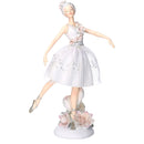 Statua in Resina ballerina bianco cm 17,7x9,5xh27,2-1