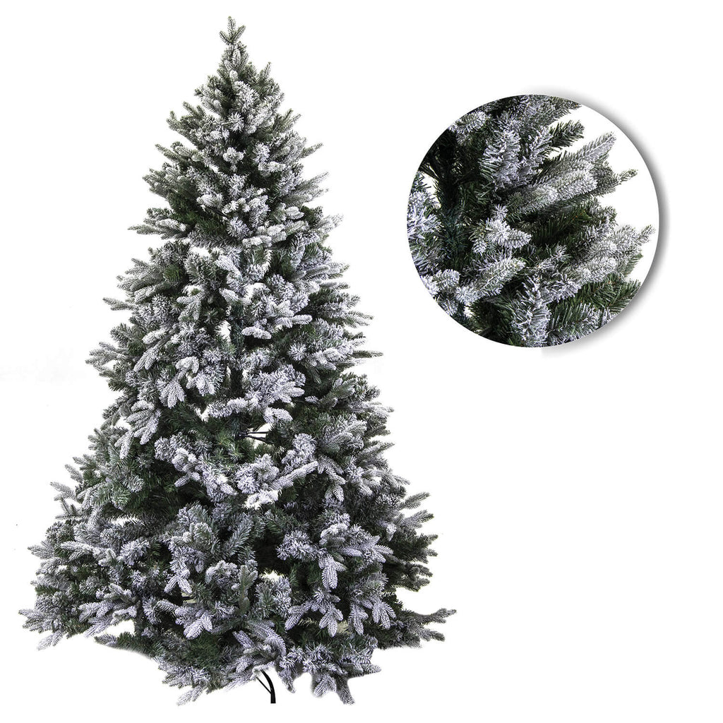 Albero di Natale Artificiale Innevato 240 cm 64 Rami con Tronco Ginepro del  Gargano Verde – acquista su Giordano Shop