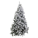 Albero di Natale Artificiale innevato 1124 rami cm Ø142xh240 burnaby verde-1