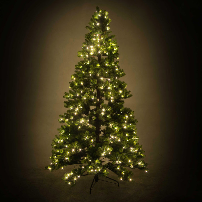 Albero di Natale Artificiale 2093 rami 620 con Led cm Ø132xh240 monte durando verde-6