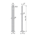 Colonna Passacavi per Scrivania Ufficio 78 cm in Plastica Emuca Grigia-3