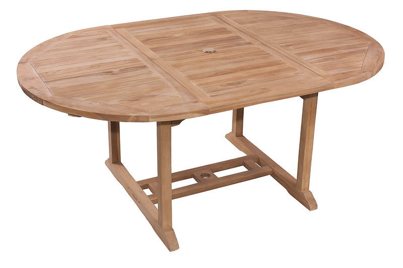 Tavolo Allungabile da Giardino 120/180xH75 cm in Teak Legno naturale-2