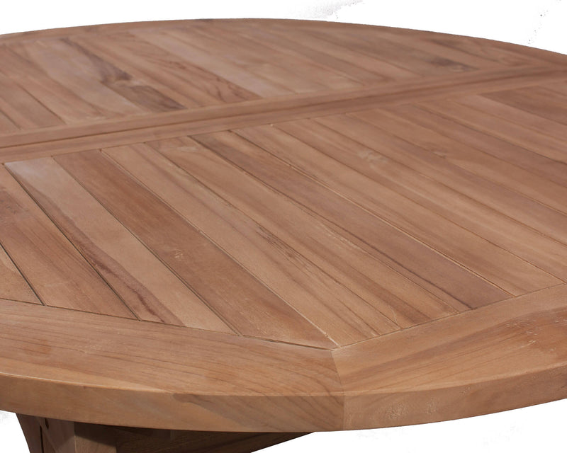 Tavolo Allungabile da Giardino 120/180xH75 cm in Teak Legno naturale-4